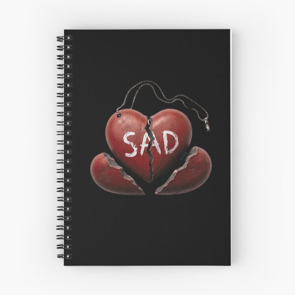 Item preview, Sad broken heart with the word Sad in the middle designed and sold by Lkimi.