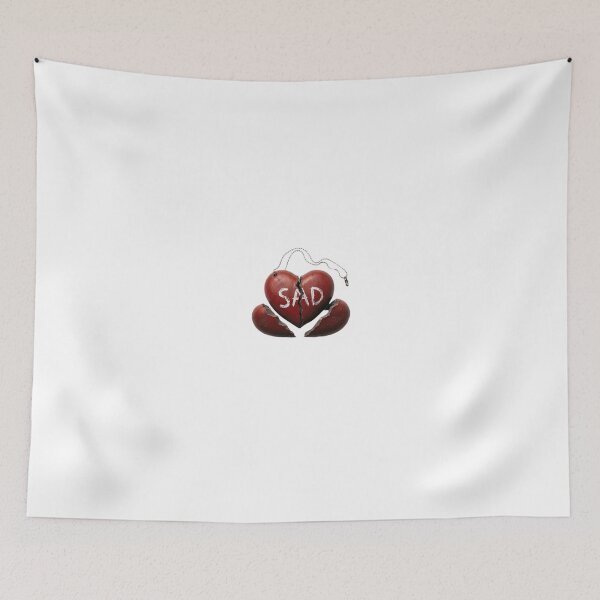 Item preview, Sad broken heart with the word Sad in the middle designed and sold by Lkimi.