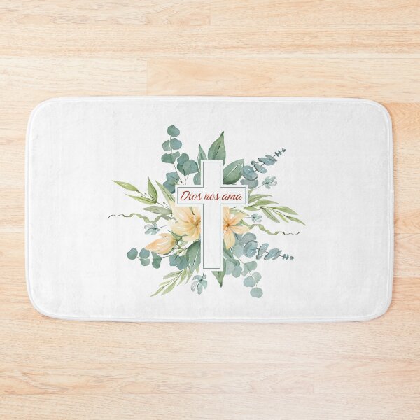 Item preview, God Loves Us Cross with Flowers Elegant designed and sold by Lorens Designs.