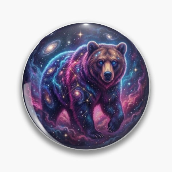 Item preview, Cosmic Bear Forest Guardian Nebula Art designed and sold by BoldConcept43.