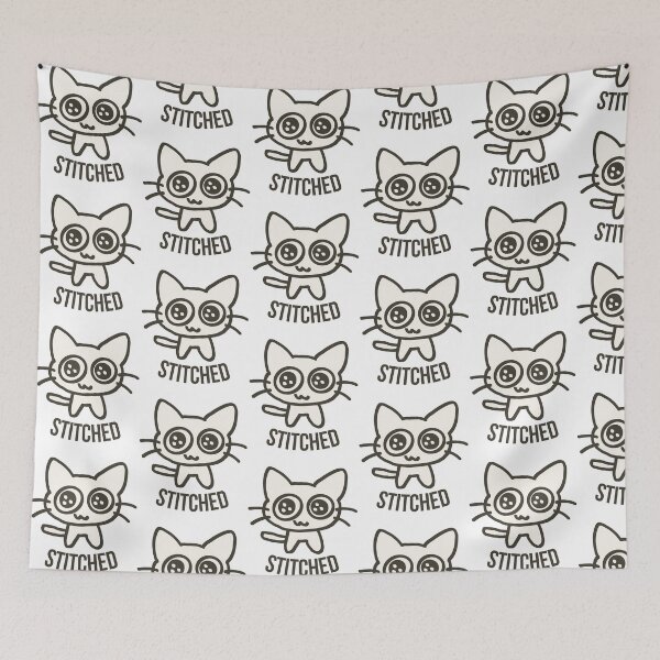 Item preview, Stitched Cute Cat Funny Pet Illustration. designed and sold by printeGear.