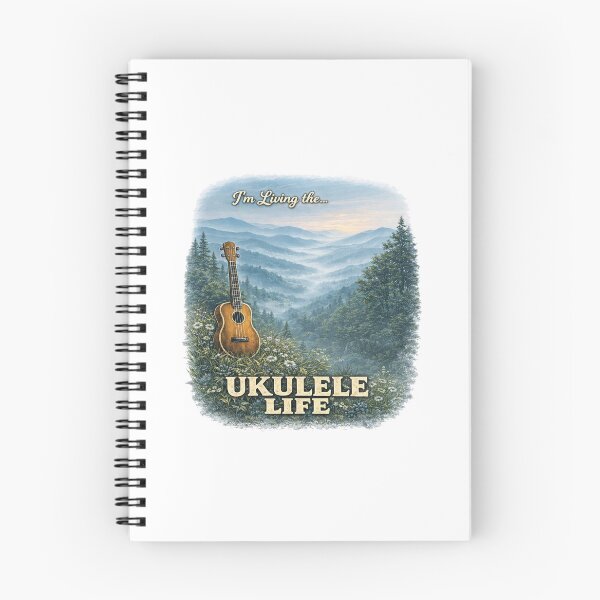 Item preview, Ukulele Life™ - Vintage Retro Shirt – Distressed Music Lover Tee - Blue Ridge Mountains designed and sold by Ukulele Gent.