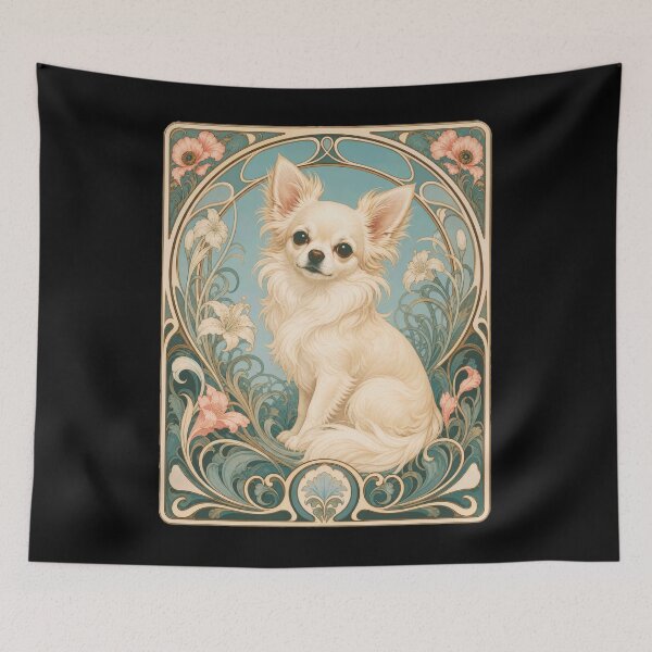 Item preview, Chihuahua Art Nouveau Dog Portrait designed and sold by AntiqueImages.