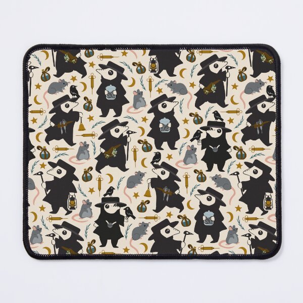 Item preview, Cute Plague Doctors // Parchment designed and sold by Becca Alessi.