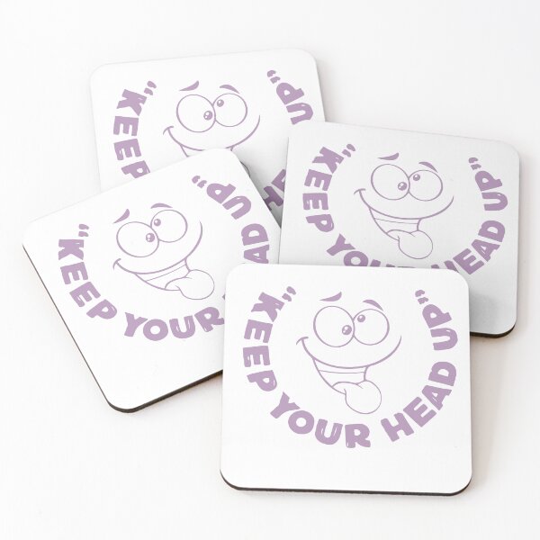 Item preview, Keep Your Head Up Funny Smiley Face Motivational T-Shirt designed and sold by Atique Creations.