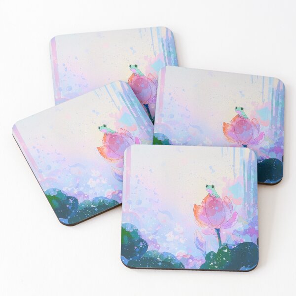 Item preview, Frog on Dreamy Lotus Bloom designed and sold by Dusk Atelier.