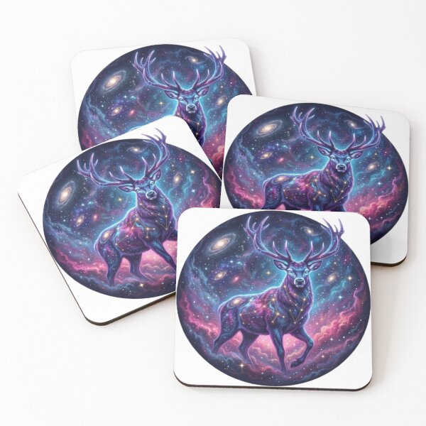 Item preview, Nebula Stag Celestial Forest Wildlife Art designed and sold by BoldConcept43.
