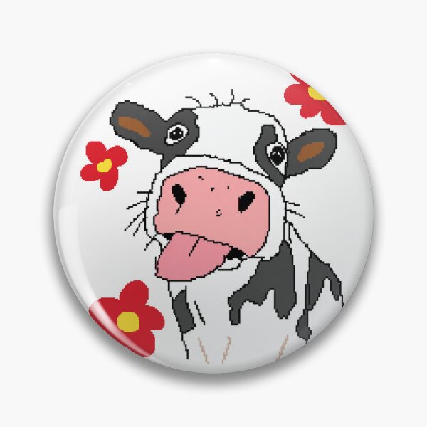 Item preview, Cute Cow Tongue Out Pixel Art designed and sold by Pixel Animal.