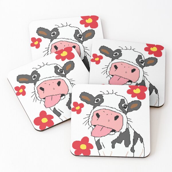 Item preview, Cute Cow Tongue Out Pixel Art designed and sold by Pixel Animal.