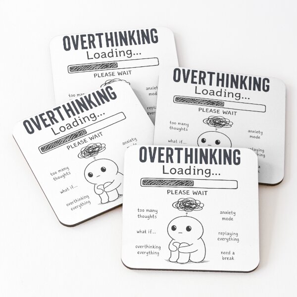 Item preview, Overthinking Loading Funny Anxiety Introvert Meme designed and sold by Stikaro.