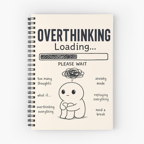 Item preview, Overthinking Loading Funny Anxiety Introvert Meme designed and sold by Stikaro.