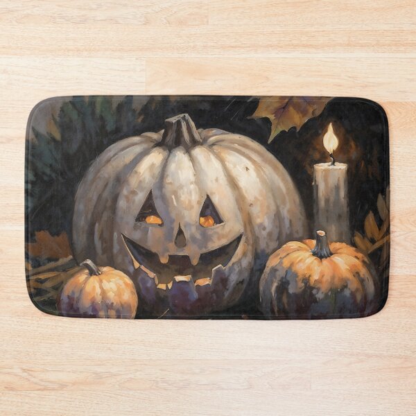 Item preview, White Jack O Lantern Halloween Pumpkin Candle Art designed and sold by DarkHolyQueen.