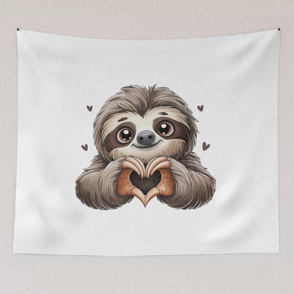 Item preview,  Cartoon Sloth Making Heart designed and sold by jkrphoto.