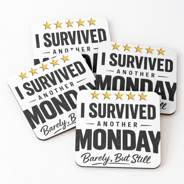 Item preview, I Survived Another Monday Funny Sarcastic Work Week Humor T-Shirt | Gift for Office Workers designed and sold by debdesarkar.