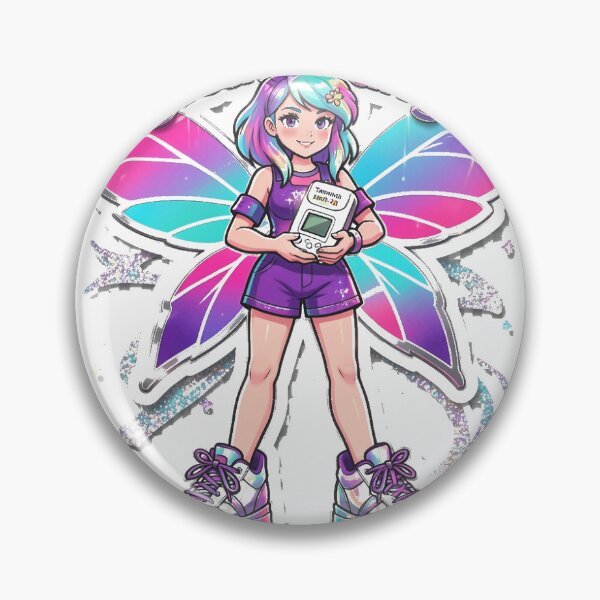 Item preview, Y2K Cyber Fairy Digital Angel Tamagotchi Sticker designed and sold by Noor’s Shop.