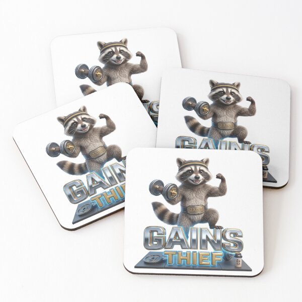 Item preview, Viral Gains Thief Raccoon - Watch Your Protein! designed and sold by pradeepvisuals.
