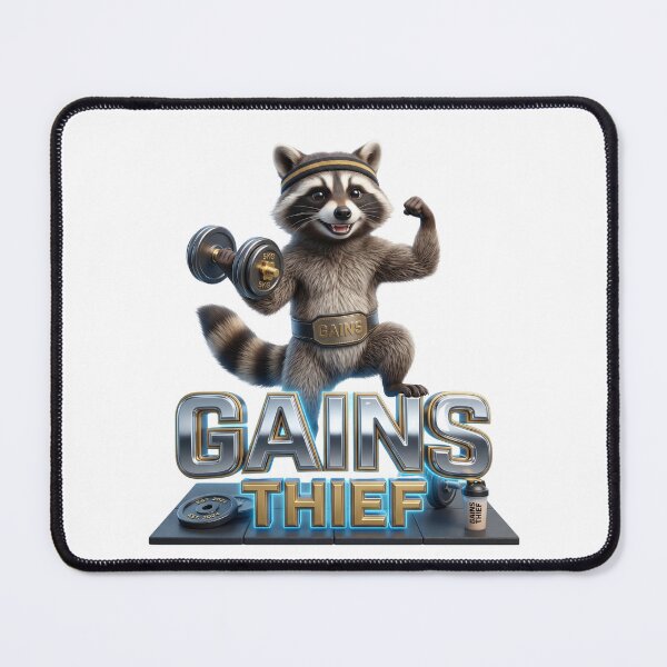 Item preview, Viral Gains Thief Raccoon - Watch Your Protein! designed and sold by pradeepvisuals.