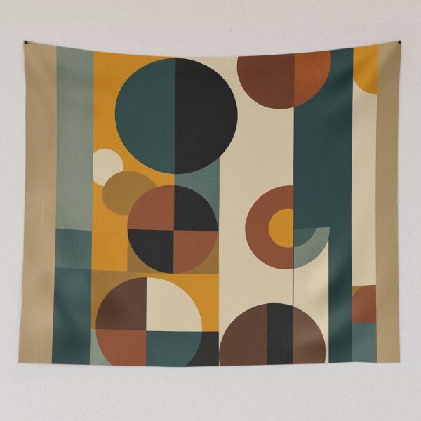 Item preview, Mural Art Stripe Circles Luxury Design designed and sold by EnmarcArt.