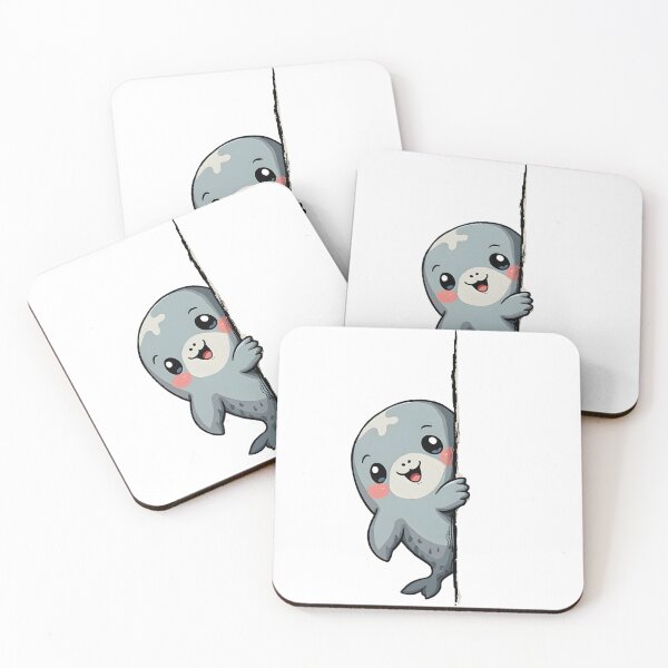 Item preview, Cute Peeking Baby Seal designed and sold by MKDSN.