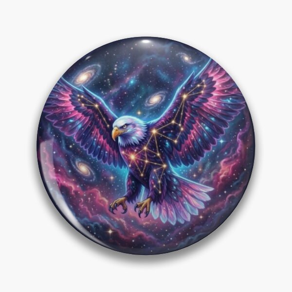 Item preview, Galactic Eagle Celestial Wings Nebula Art designed and sold by BoldConcept43.