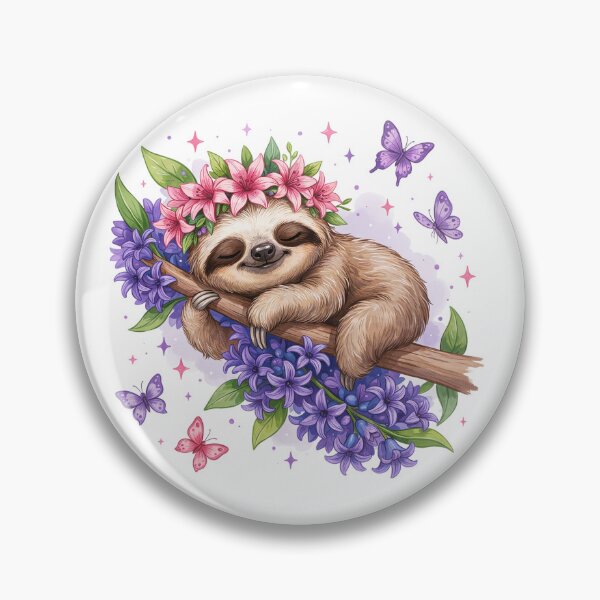 Item preview, Sloth Resting Amidst Butterflies designed and sold by jkrphoto.