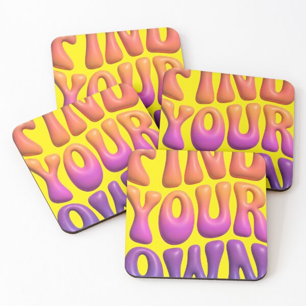 Item preview, Find Your Own - 3D Bubble Text Sunset Gradient Typography designed and sold by alizvisions.