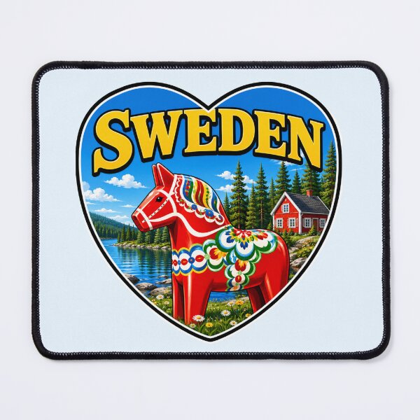 Item preview, Sweden Dala Horse Heart Shape designed and sold by Myra365Art.