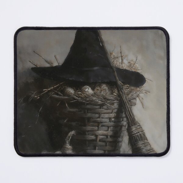 Item preview, Witch Hat Broomstick Gothic Aesthetic Graphic Art designed and sold by DarkHolyQueen.