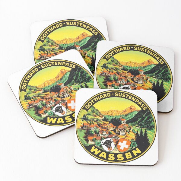 Item preview, Wassen Switzerland Vintage Style Decal designed and sold by Decal Mania.