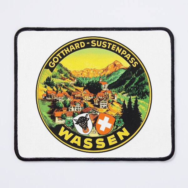 Item preview, Wassen Switzerland Vintage Style Decal designed and sold by Decal Mania.