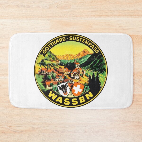 Item preview, Wassen Switzerland Vintage Style Decal designed and sold by Decal Mania.