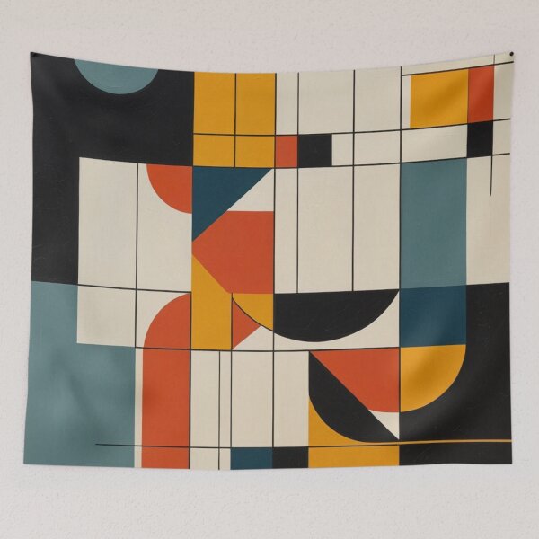 Item preview, Abstract Grid Architectural Structure Painting designed and sold by EnmarcArt.