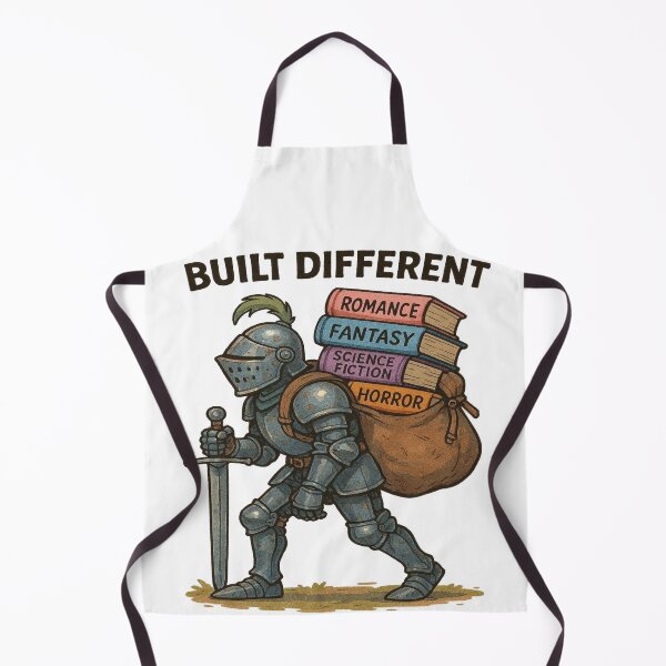 Item preview, Built Different Funny Fantasy Reader Knight Design designed and sold by BookedAndDesign.