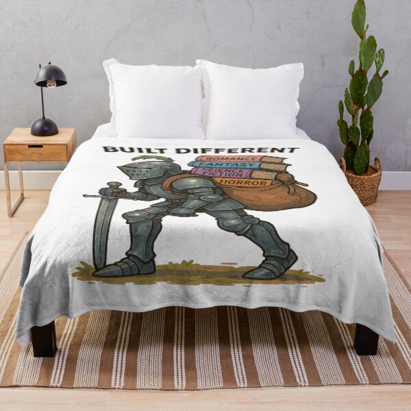 Item preview, Built Different Funny Fantasy Reader Knight Design designed and sold by BookedAndDesign.