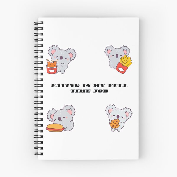 Item preview, Eating Is My Full Time Job Cute Kawaii animal Koala Fast Food Sticker Pack koala eating Sticker designed and sold by Art IN Pack.