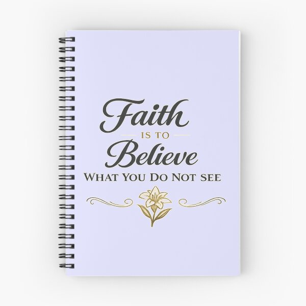 Item preview, Faith is to Believe What You Do Not See – Elegant Religious Typography Art designed and sold by QCena.