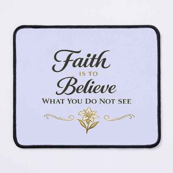 Item preview, Faith is to Believe What You Do Not See – Elegant Religious Typography Art designed and sold by QCena.
