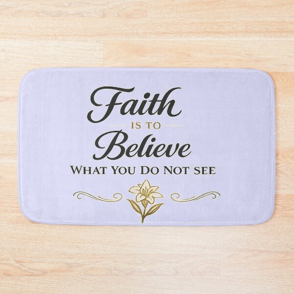 Item preview, Faith is to Believe What You Do Not See – Elegant Religious Typography Art designed and sold by QCena.
