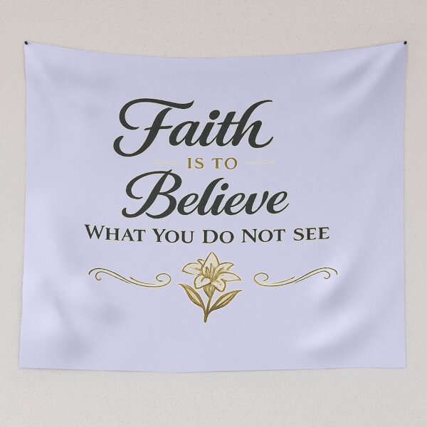 Item preview, Faith is to Believe What You Do Not See – Elegant Religious Typography Art designed and sold by QCena.