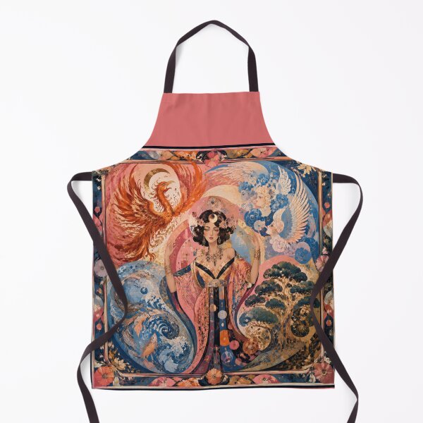 Item preview, The Goddess of the Four Elements - Phoenix, Fish, Tree of Life, Mystical Art Nouveau designed and sold by Natalia-Vlad.