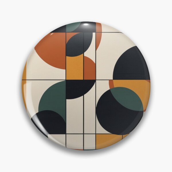 Item preview, Abstract Geometric Modernist Bauhaus Style Painting designed and sold by EnmarcArt.