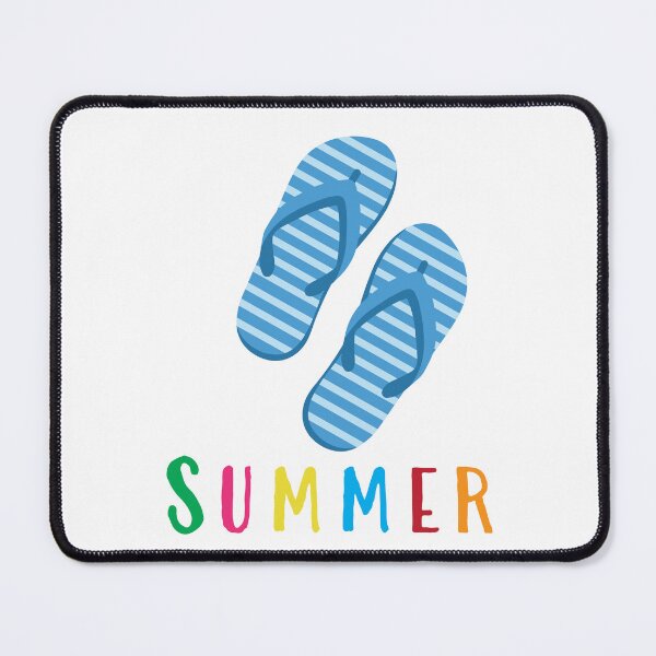 Item preview, Blue Striped Flip Flops Summer Illustration designed and sold by BetweenForms.