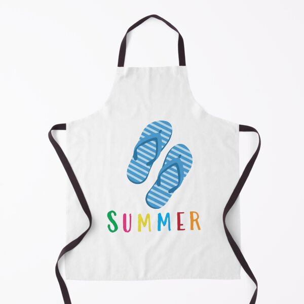 Item preview, Blue Striped Flip Flops Summer Illustration designed and sold by BetweenForms.