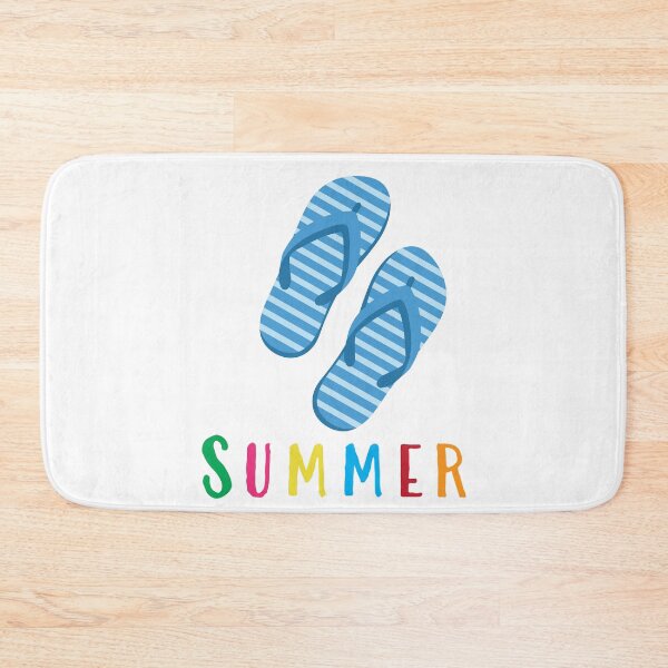 Item preview, Blue Striped Flip Flops Summer Illustration designed and sold by BetweenForms.