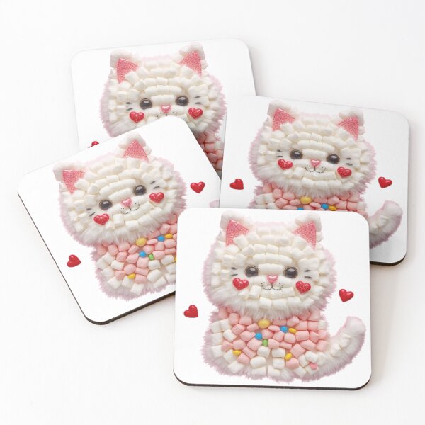 Item preview, Marshmallow Cat Kawaii Sticker designed and sold by Stylestickers55.