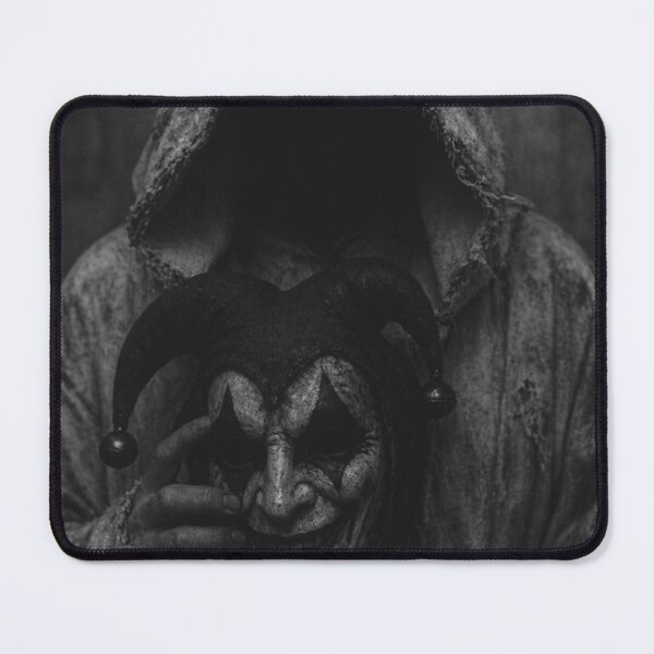 Item preview, Cloaked Figure | Dark Jester Mask Art Print designed and sold by CunningMaskPrints.