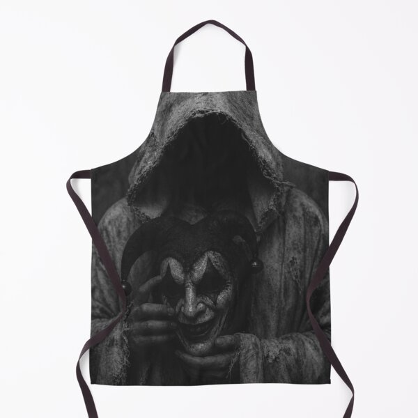 Item preview, Cloaked Figure | Dark Jester Mask Art Print designed and sold by CunningMaskPrints.