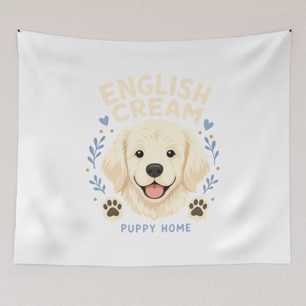 Item preview, English Cream puppy at home designed and sold by pirminio.