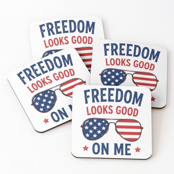 Item preview, Freedom looks good on me-patriotic design designed and sold by RahRahsCreation.