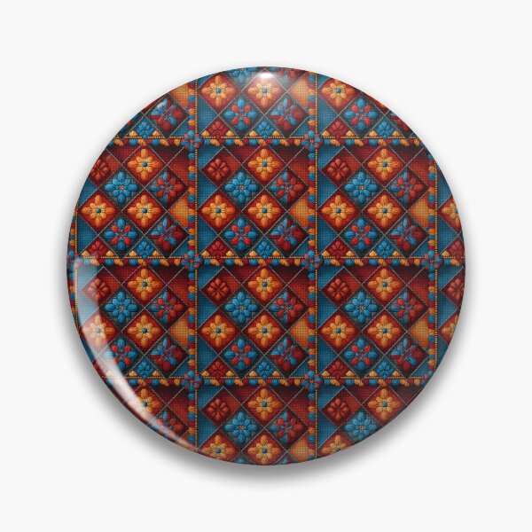 Item preview, Blue and Red Embroidery Pattern designed and sold by Pixel-Lair.